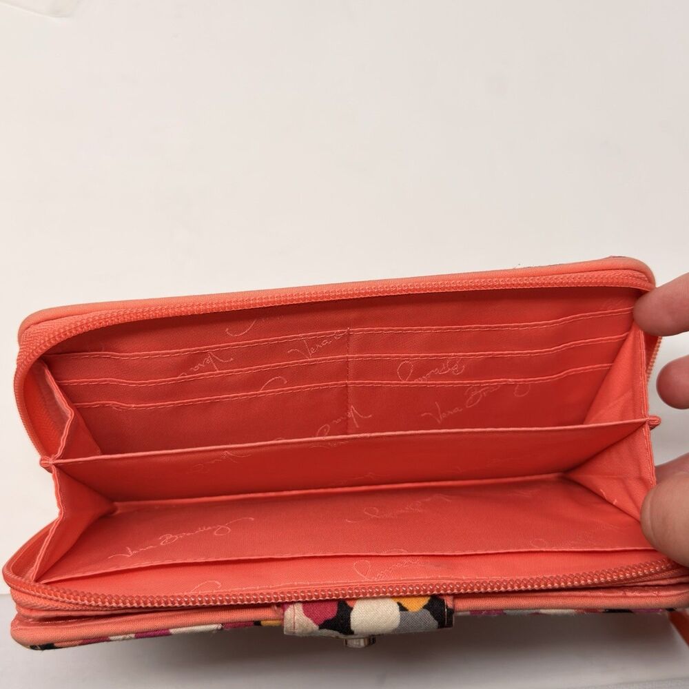 VERA BRADLEY Pixie Confetti Pattern Ziparound & T… - image 13